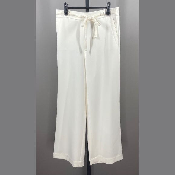 NEW Talbots Pants Womens Small white wide leg pull on casual classic - Picture 1 of 9